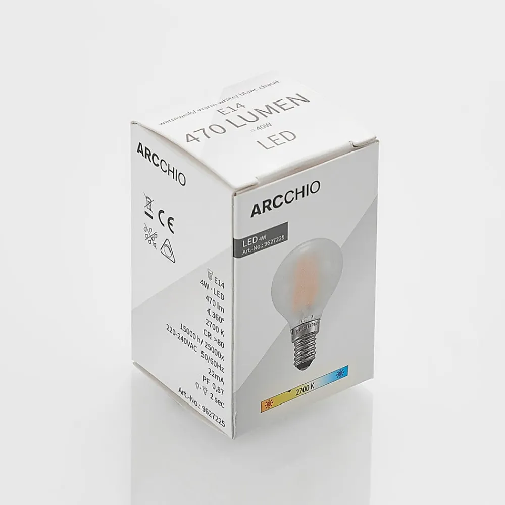 Dæmpbar Led-Pære ^ Arcchio LED-dråbepære E14 4 W 2.700 K mat dæmpes, 5 stk