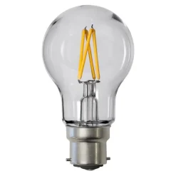 STAR TRADING Filament Pære > LED-filamentpære, A55, B22, 2,4 W, klar, 2.700 K