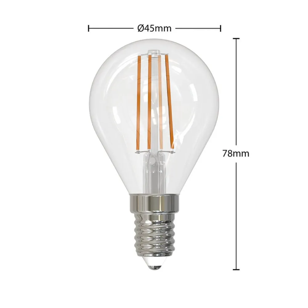 Arcchio Dæmpbar Led-Pære|Filament Pære > LED-filamentpære E14 4W 2.700 K dråbe dæmpes 3 stk