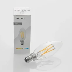 Arcchio Filament Pære|Led Pærer > LED-filamentpære E14 4 W 827 kerte, dæmpes, 3 stk