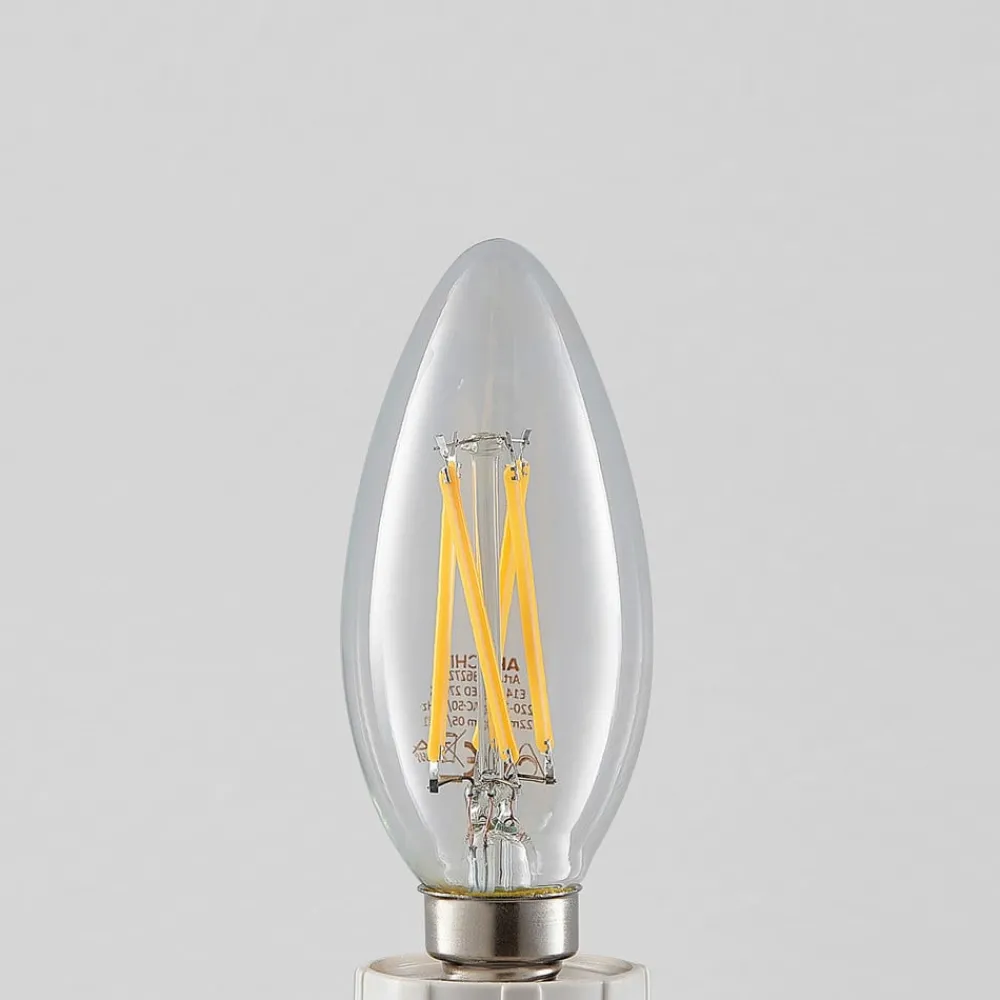Arcchio Dæmpbar Led-Pære|Filament Pære > LED-filamentpære E14 4 W 827 kerte, dæmpes, 5 stk