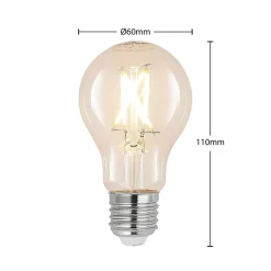 Arcchio Dæmpbar Led-Pære|Filament Pære > LED-filamentpære E27 4W 2.700K glødetråd, dæmpbar, klar