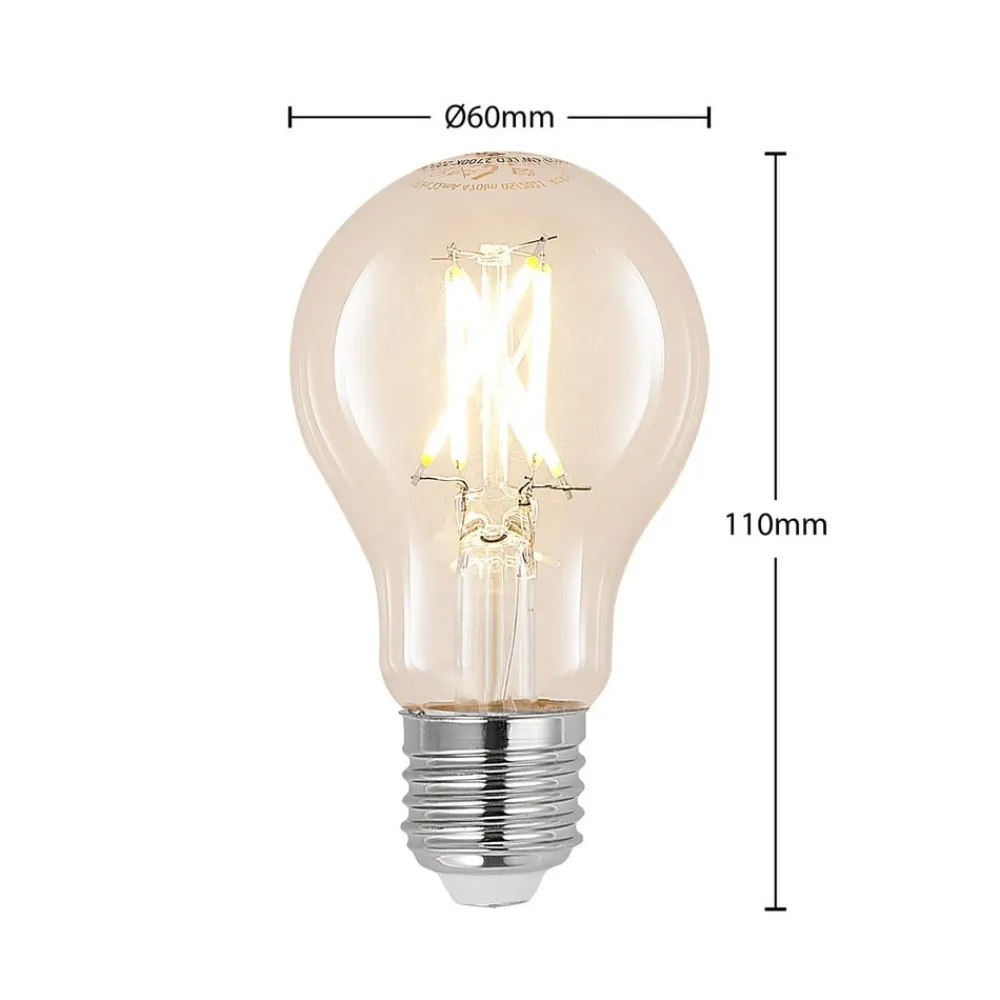Arcchio Dæmpbar Led-Pære|Filament Pære > LED-filamentpære E27 4W 2.700K glødetråd, dæmpbar, klar