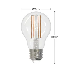 Arcchio Dæmpbar Led-Pære|Led Pærer > LED-filamentpære E27 8W klar 2.700K dæmpbar sæt med 3 stk