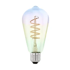 EGLO Dæmpbar Led-Pære|Filament Pære > LED-filamentpære E27 4W ST64 820 iriserende dæmpbar