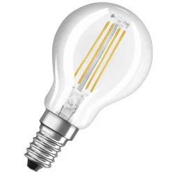 Filament Pære|Led Pærer ^ OSRAM LED filamentpære E14 4 W varmhvid, 3'er sæt