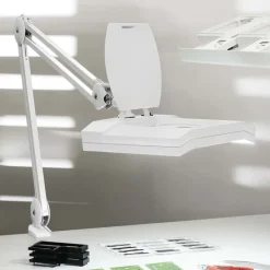 Maul Bordlamper > LED-forstørrelseslys vitrum, hvid, klemme, metal