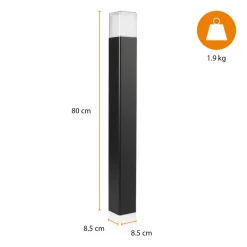 Smartwares Gadebelysning > LED-gadelampe OOL-50018, aluminium, højde 80 cm