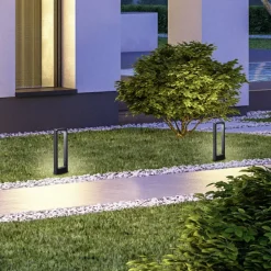 Trio Lighting Gadebelysning > LED-gadelampe RENO, antracit, højde 50 cm, metal, IP54