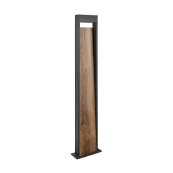 Trio Lighting Gadebelysning > LED-gadelampe SALMON, trælook, højde 100 cm metal, IP44