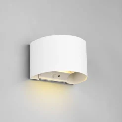 Reality Leuchten Væglampe Med Sensor|Væglamper > LED genopladelig udendørs væglampe Talent, hvid, bredde 16 cm, sensor