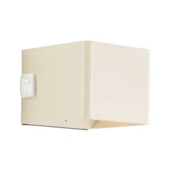 Væglampe Med Sensor ^ Brilliant LED genopladelig udendørs væglampe Iseo, beige, bredde 10 cm, sensor