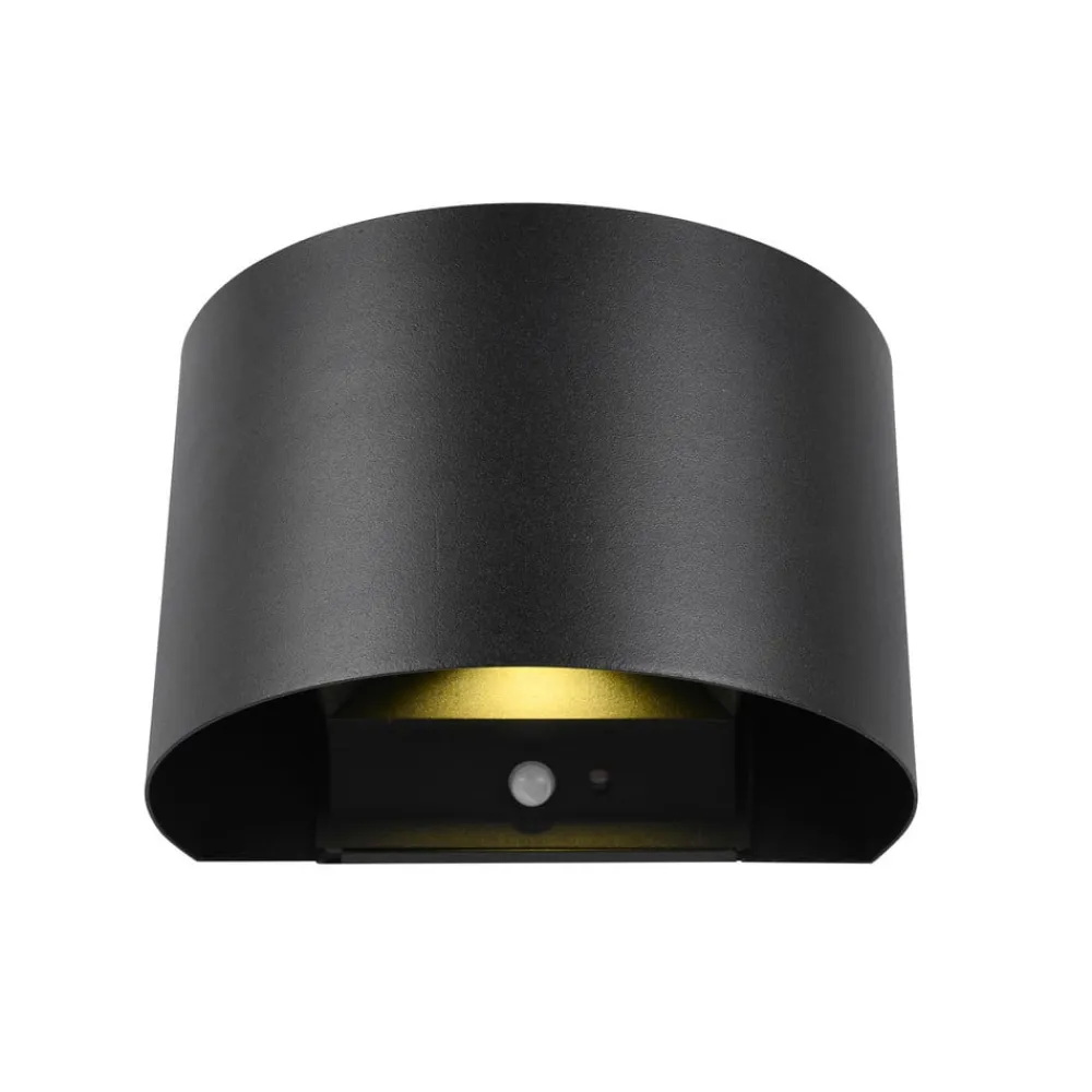 Væglampe Med Sensor ^ Reality Leuchten LED genopladelig udendørs væglampe Talent, sort, bredde 16 cm Sensor