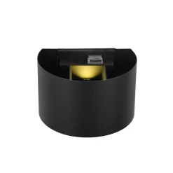 Væglampe Med Sensor ^ Reality Leuchten LED genopladelig udendørs væglampe Talent, sort, bredde 16 cm Sensor