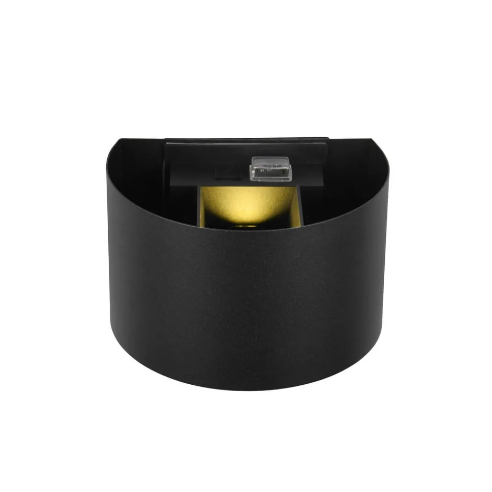 Væglampe Med Sensor ^ Reality Leuchten LED genopladelig udendørs væglampe Talent, sort, bredde 16 cm Sensor