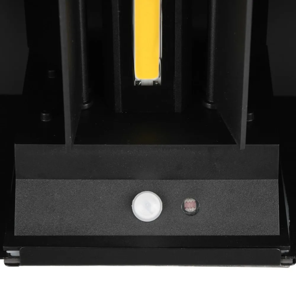Væglampe Med Sensor ^ Reality Leuchten LED genopladelig udendørs væglampe Talent, sort, bredde 16 cm Sensor