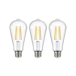 Filament Pære|Led Pærer ^ Arcchio LED glødepære klar E27 3,8W 2700K 806lm sæt med 3 stk