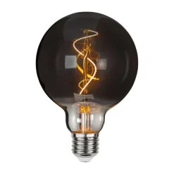 STAR TRADING Filament Pære > LED globe G95 filament optic E27 3W 1800K røget glas
