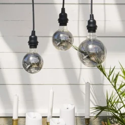 STAR TRADING Dæmpbar Led-Pære|Filament Pære > LED-globepære E27 2 W G125 Decoled Spiral Smoke
