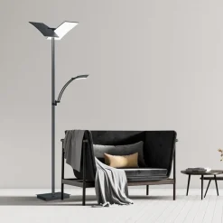 Gulvlamper ^ HELL LED-gulvlampe Andy, 3 lyskilder, antracit, CCT, dæmper