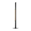 Gulvlamper ^ Brilliant LED-gulvlampe Arcus, sort/brun, højde 126 cm, metal/træ