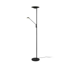 Gulvlamper|Gulvlamper ^ Trio Lighting LED-gulvlampe Brantford læselampe sort mat