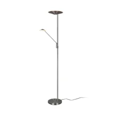 Trio Lighting Gulvlamper > LED-gulvlampe Brantford, læselampe nikkel mat