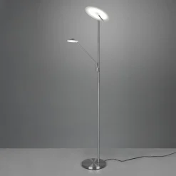 Trio Lighting Gulvlamper > LED-gulvlampe Brantford, læselampe nikkel mat
