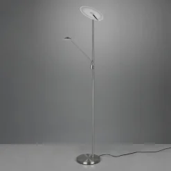 Trio Lighting Gulvlamper > LED-gulvlampe Brantford, læselampe nikkel mat