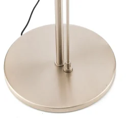 Gulvlamper|Gulvlamper ^ Knapstein LED-gulvlampe Carl, nikkelfarvet, justerbar, dæmpbar