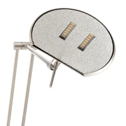 Gulvlamper|Gulvlamper ^ Knapstein LED-gulvlampe Carl, nikkelfarvet, justerbar, dæmpbar