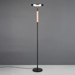 Trio Lighting Gulvlamper > LED-gulvlampe Celeste krom/træ 160 cm glas/metal Touchdim