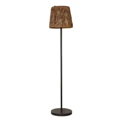 STAR TRADING Solcellelamper|Terrassebelysning > LED-gulvlampe Cesta 127 cm brun/sort plast/metal