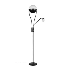 Trio Lighting Gulvlamper > LED-gulvlampe Chris, sort, metal, læselampe, dæmper