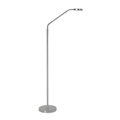 Gulvlamper|Gulvlamper ^ HighLight LED-gulvlampe Comfort, nikkel, 135 cm metal CCT dæmper