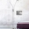 FISCHER & HONSEL Gulvlamper|Gulvlamper > LED-gulvlampe Dent, CCT, to lys, nikkel