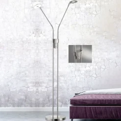 FISCHER & HONSEL Gulvlamper|Gulvlamper > LED-gulvlampe Dent, CCT, to lys, nikkel