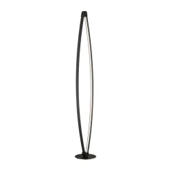 Gulvlamper ^ FISCHER & HONSEL LED-gulvlampe Fenga, touch-dimmer, CCT, sort