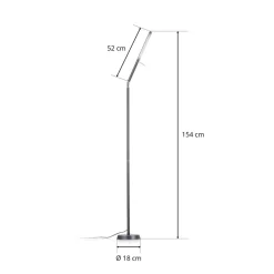 Trio Lighting Gulvlamper > LED-gulvlampe Filigran, sort, dæmpbar, justerbar