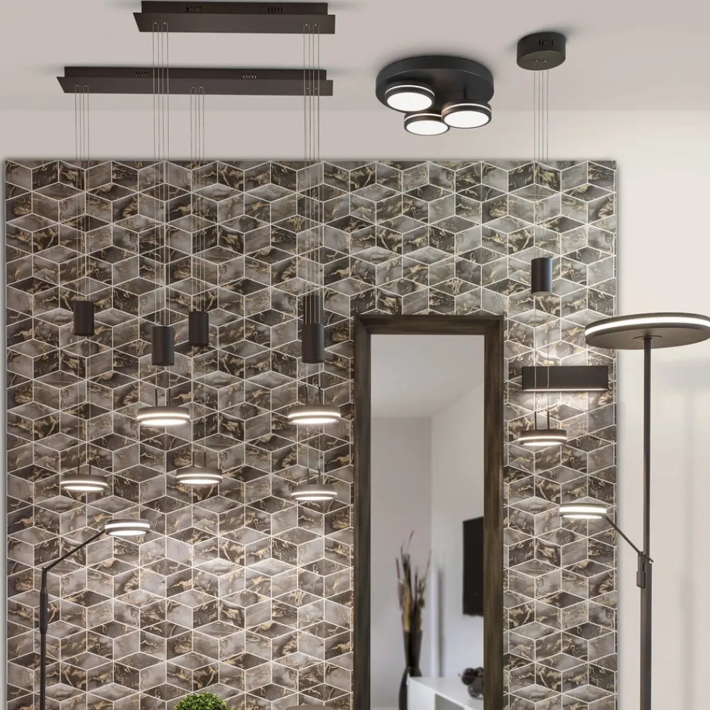 Trio Lighting Gulvlamper|Gulvlamper > LED-gulvlampe Franklin, sensordæmper, antracit