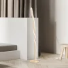Gulvlamper ^ Reality Leuchten LED-gulvlampe Ginko, sand, metal, højde 110 cm
