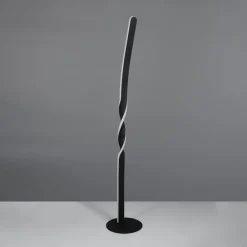 Reality Leuchten Gulvlamper|Gulvlamper > LED-gulvlampe Ginko, sort mat, metal, højde 110 cm