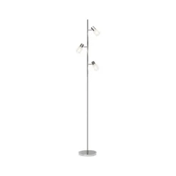 Brilliant Gulvlamper > LED-gulvlampe Lea, højde 157,5 cm, krom, 3-lys, metal