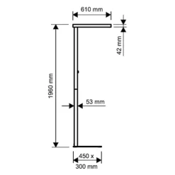 Maul Gulvlamper > LED-gulvlampe juvis, hvid, 196 cm, fod, dæmpbar