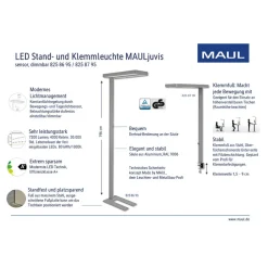 Maul Gulvlamper > LED-gulvlampe juvis, hvid, 196 cm, fod, dæmpbar