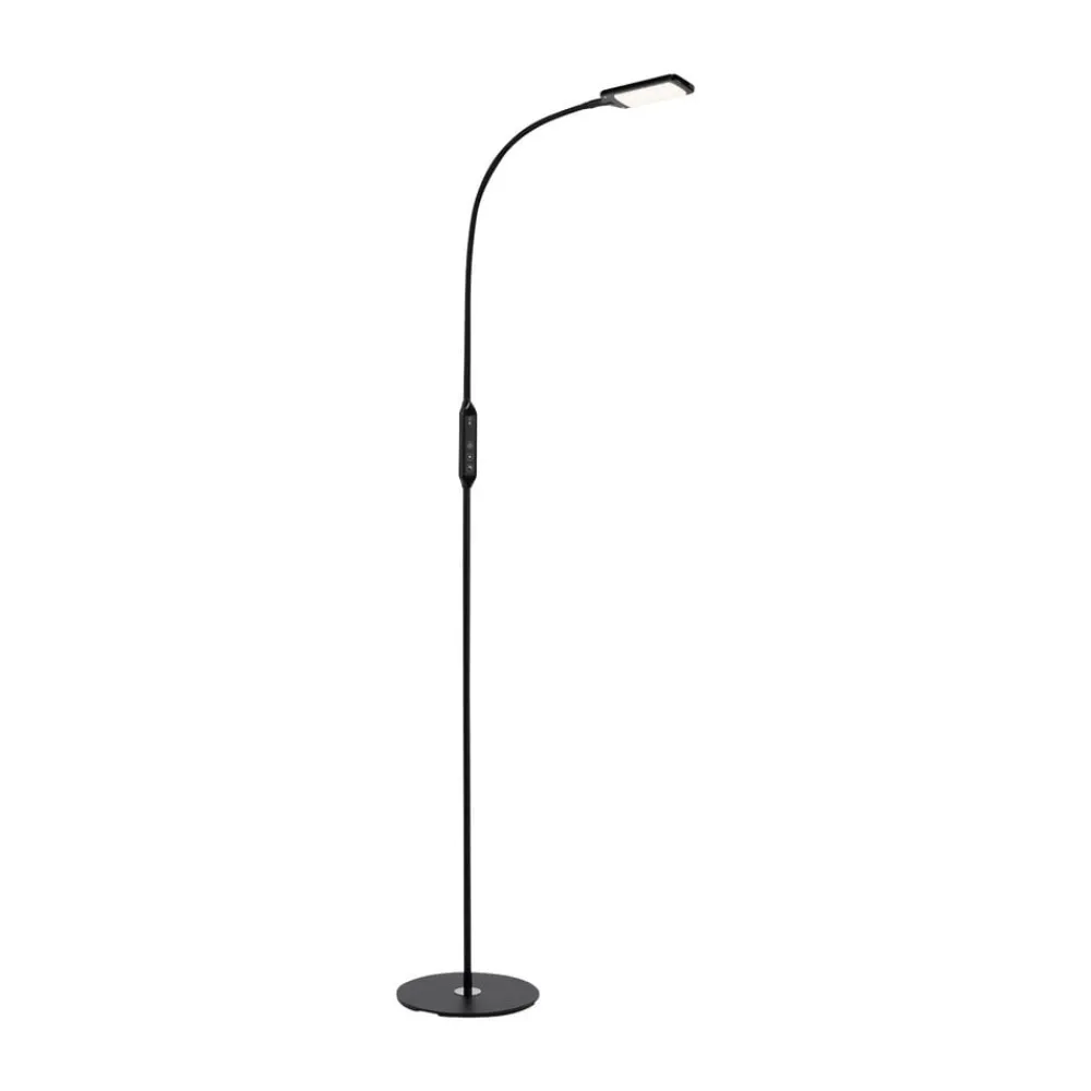 Briloner Arbejdsrum/Kontor|Gulvlamper > LED-gulvlampe Office Remote, sort, dæmpbar, CCT