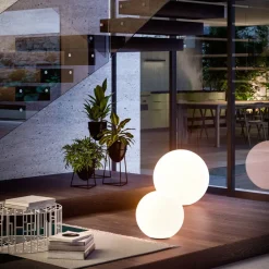 Linea Light Sokkellamper > LED-gulvlampe Oh!, Ø 55 cm, E27, polykarbonat, hvid