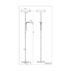 Reality Leuchten Gulvlamper > LED-gulvlampe Palermo, sort mat, fjernbetjening, hukommelse