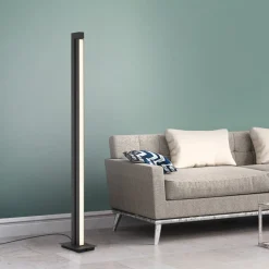 Gulvlamper ^ PURE LED-gulvlampe Lines, antracit, fjernbetjening, 140 cm