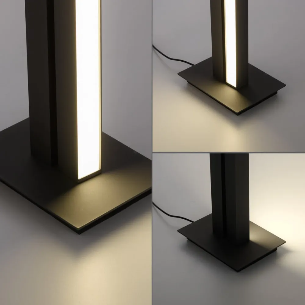 Gulvlamper ^ PURE LED-gulvlampe Lines, antracit, fjernbetjening, 140 cm
